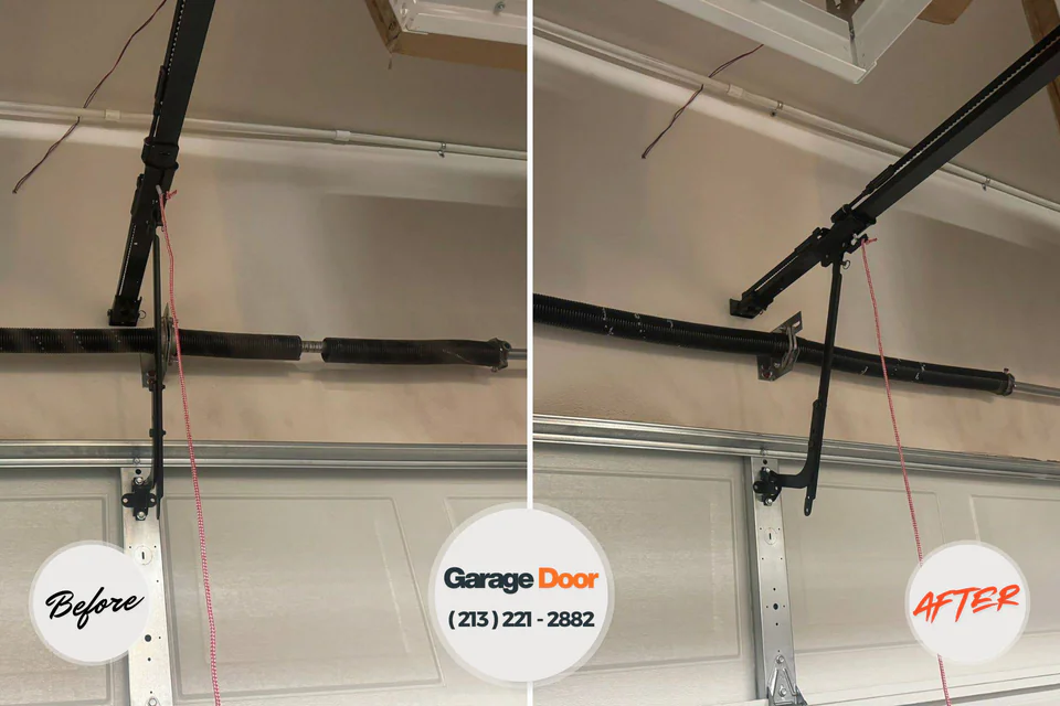 Before and after: garage door repair Tracyton, WA